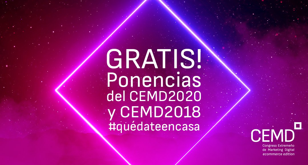 CEMKTD's tweet photo. 🌈 ACCEDE GRATIS A TODAS LAS PONENCIAS DEL #CEMD2020 Y DEL #CEMD18  🌈  👉🏻 https://t.co/edXYQkcgkQ 

Ánimo a todos! 🦠 #mequedoencasa https://t.co/n0PyAUVi1N