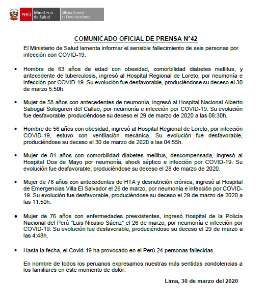 Ministerio de Salud tweet media