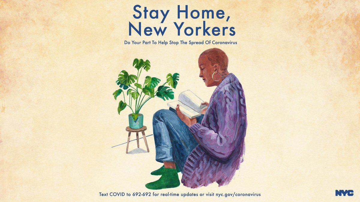 The NUMBER ONE way to stop the spread of COVID-19? STAY HOME.

Protect your family, friends, loved ones and neighbors: act like you already have the virus and stay inside.
 
Learn more at: nyc.gov/coronavirus