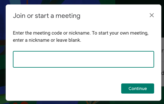 Tip for  #GoogleMeet if you are using w/school account: don't create the link in calendar, use a nickname or code. You can give that to students and then they cannot join until you are in. Once you finish, they all leave and you end the mtg. You can reuse the same code next time!