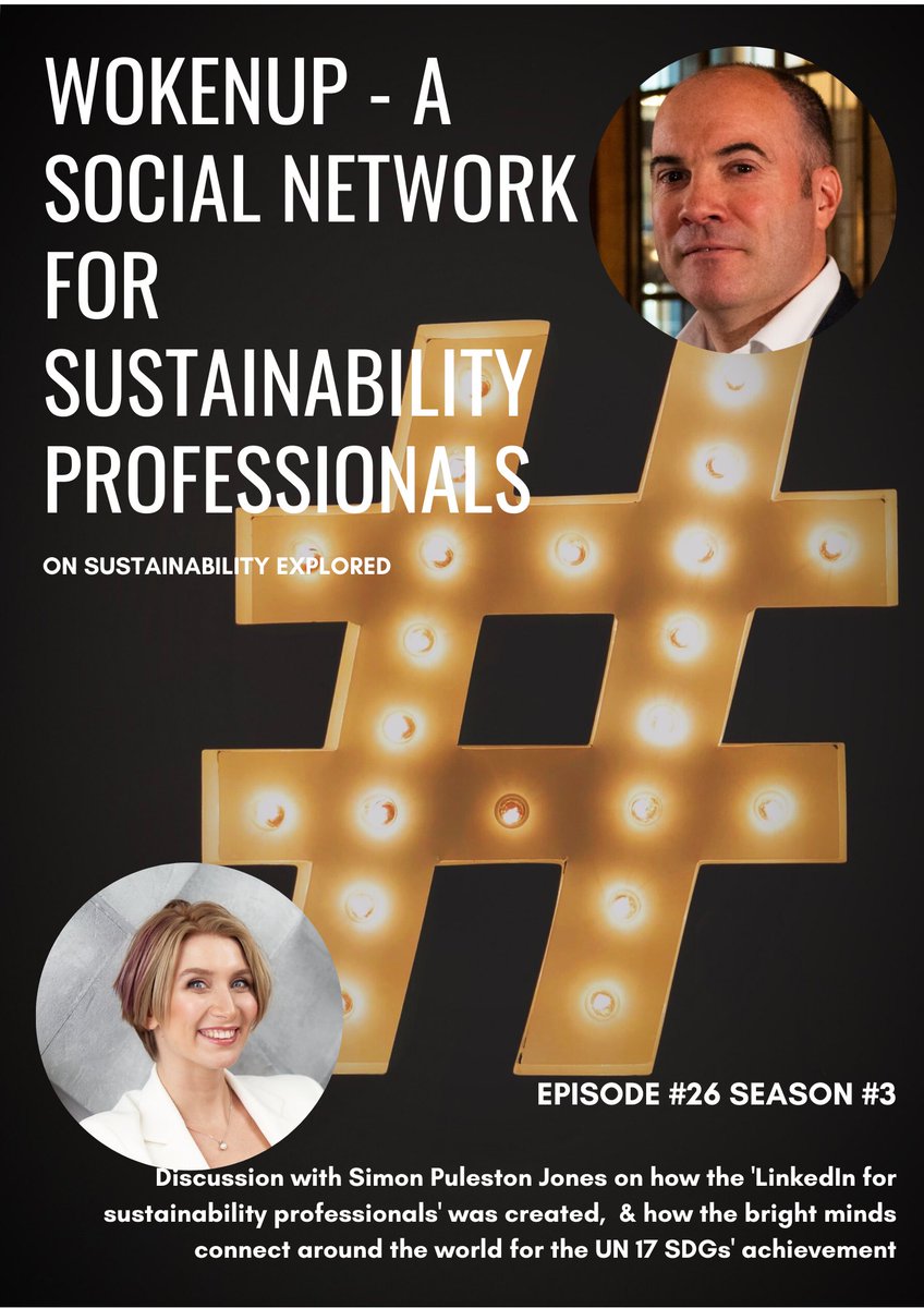 annabellatig's tweet photo. Did you know there is a #social platform specifically created for #sustainability #professionals?
Check it out in my #podcast #episode: https://t.co/IX6RIgMXFj with its creator Simon Puleston Jones

#platform #sustainabilityexplored #wokenup https://t.co/Gy5Sd67saR