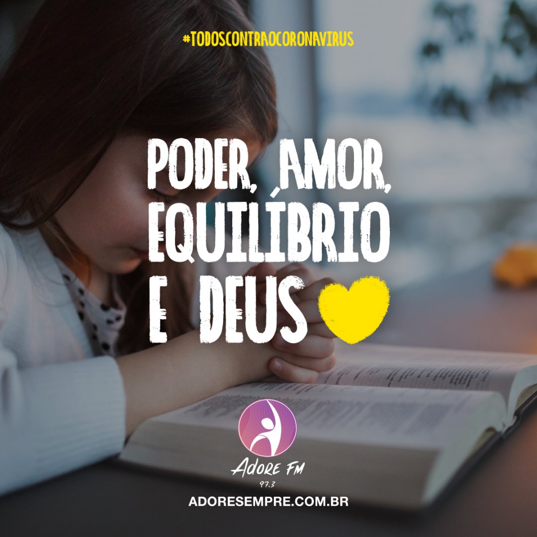 Adoradores! O Senhor do nosso lado e nunca nos abandonará. Vamos juntos passar por essa fase. #TodosContraOCoronavirus