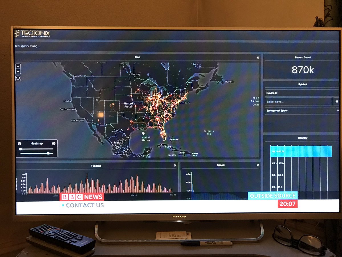 thejakewhiteley's tweet photo. Fascinating pics on #BBCNews showing how American company #Tectonix mapped locations of mobile devices (in orange) on one beach in Florida during Spring Break & showed how far those people spread out from there, potentially spreading #Covid19... https://t.co/abZuzMoHYm