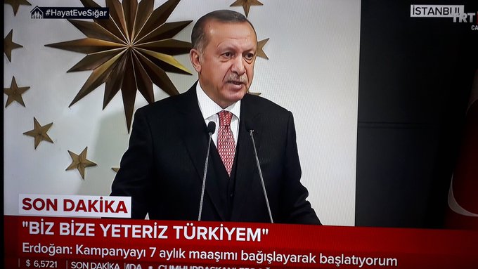 FotoHaber - Erdoğan'ın yaptığı bağış sonrası hedeflenen para miktarı toplandığı için kampanya sona erdi... zaytung.com/fotohaberdetay…