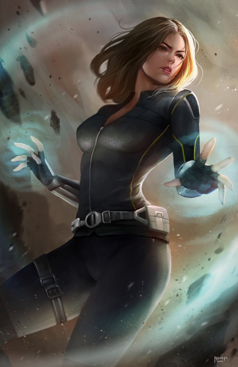 Day 30: Daisy Johnson aka QUAKE! The daughter of Mr. Hyde, Quake is one of Nick Fury's most trusted agents. Due to her father's gene structure, Daisy was born with her Inhuman powers without having to go through Terrigenesis. Played by  @chloebennet  #WomensHistoryMonth