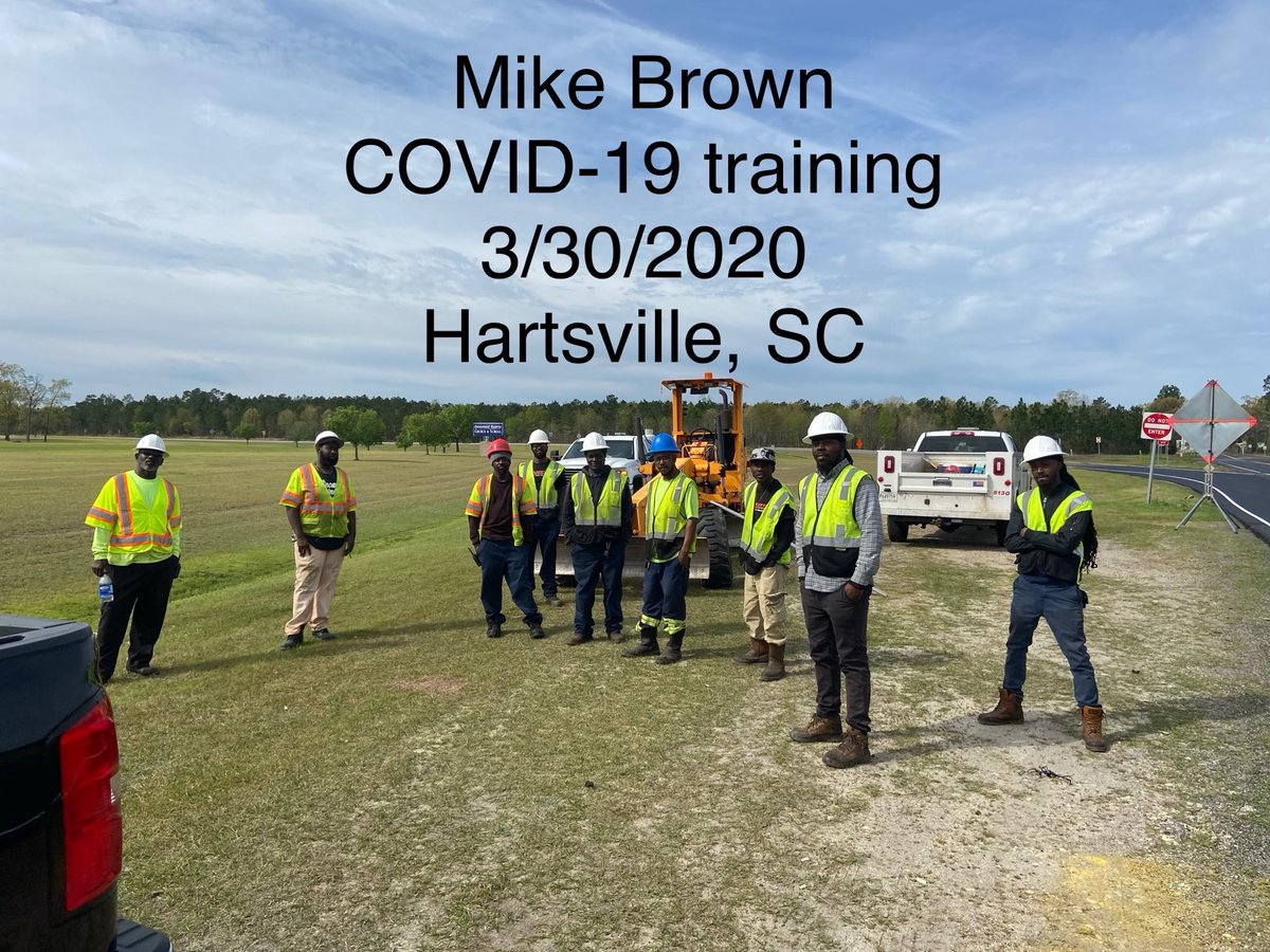 PalmettoCorp's tweet photo. Palmetto Corp’s Safety and HR teams are doing company-wide training for all crews in order to keep our employees healthy and working. We continue to abide by all CDC guidelines as well as following guidance from our partners at #SCDOT, #SCAPA, #CAGC, #FHWA, and many others. https://t.co/gdLAVCY9AO