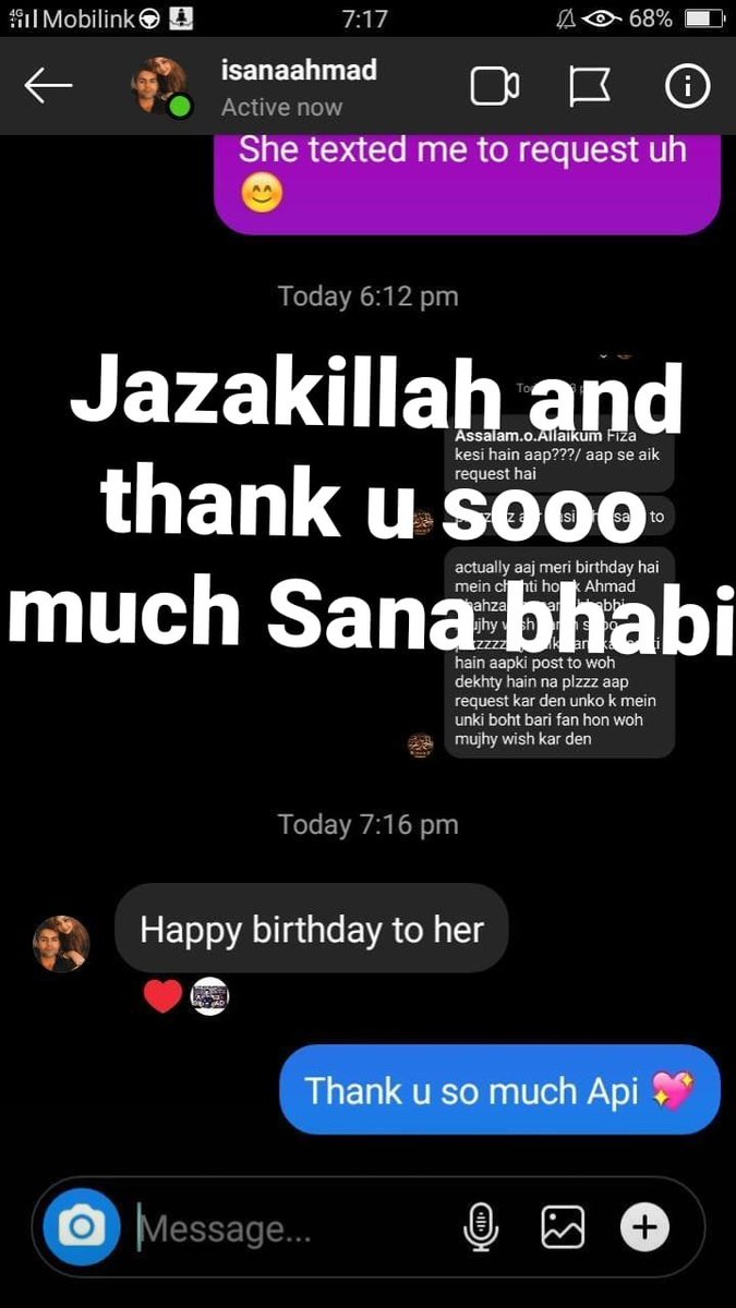 Jamaima_Safeer's tweet photo. ALHAMDULILLAH n thank you, everyone, for the lovely birthday wishes. Once again massive thanks to Ahmad Shahzad , Khurram bhai n Sana bhabi for making my day soo special n memorable.
@iamAhmadshahzad
@Khurram32177687 
@isanaahmad 
#Bestbirthday #Staysafeeveryone https://t.co/g6rp7rUneo