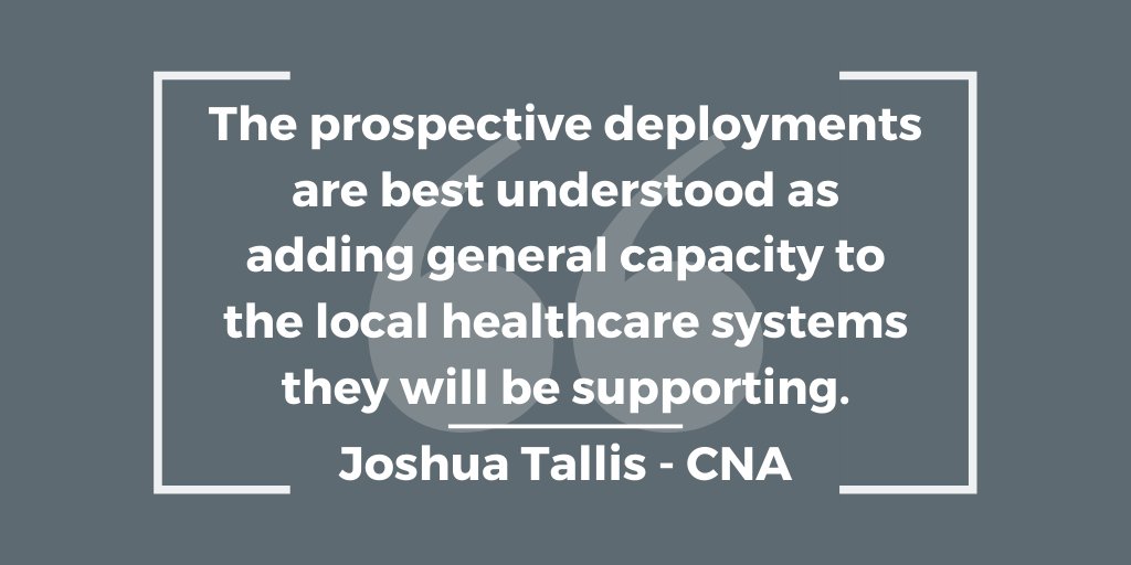 CNA_org's tweet photo. .@DocTallis on the symbolism and challenges of deploying #USNavy hospital ships #USNSComfort and #USNSMercy as part of the #COVID19 response: https://t.co/vyB6NyrVAT

#CNAInDepth #PandemicResponse https://t.co/wNJZnpm6Jo