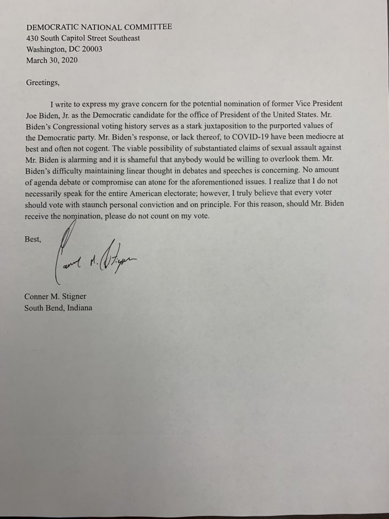 cstigner's tweet photo. #DebateBernie @SymoneDSanders  There’s no reason why #Biden shouldn’t wouldn’t debate Bernie! #Bernie2020 Not having a debate would be obscene. https://t.co/tjxmtaokPb