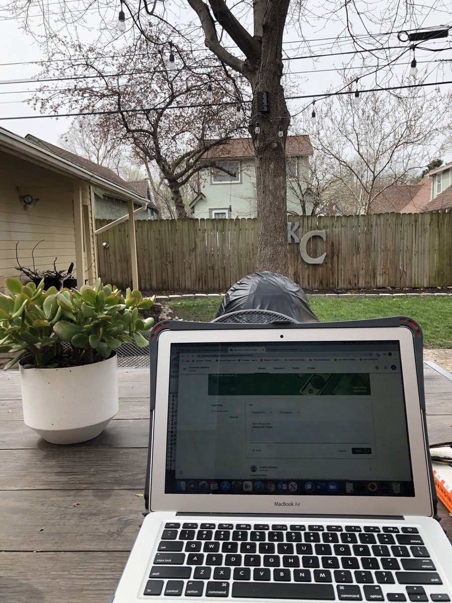 Not a bad home office view today. Had a great 1st day of online learning! Proud of the buy in and interaction from students. Our kids want to learn!