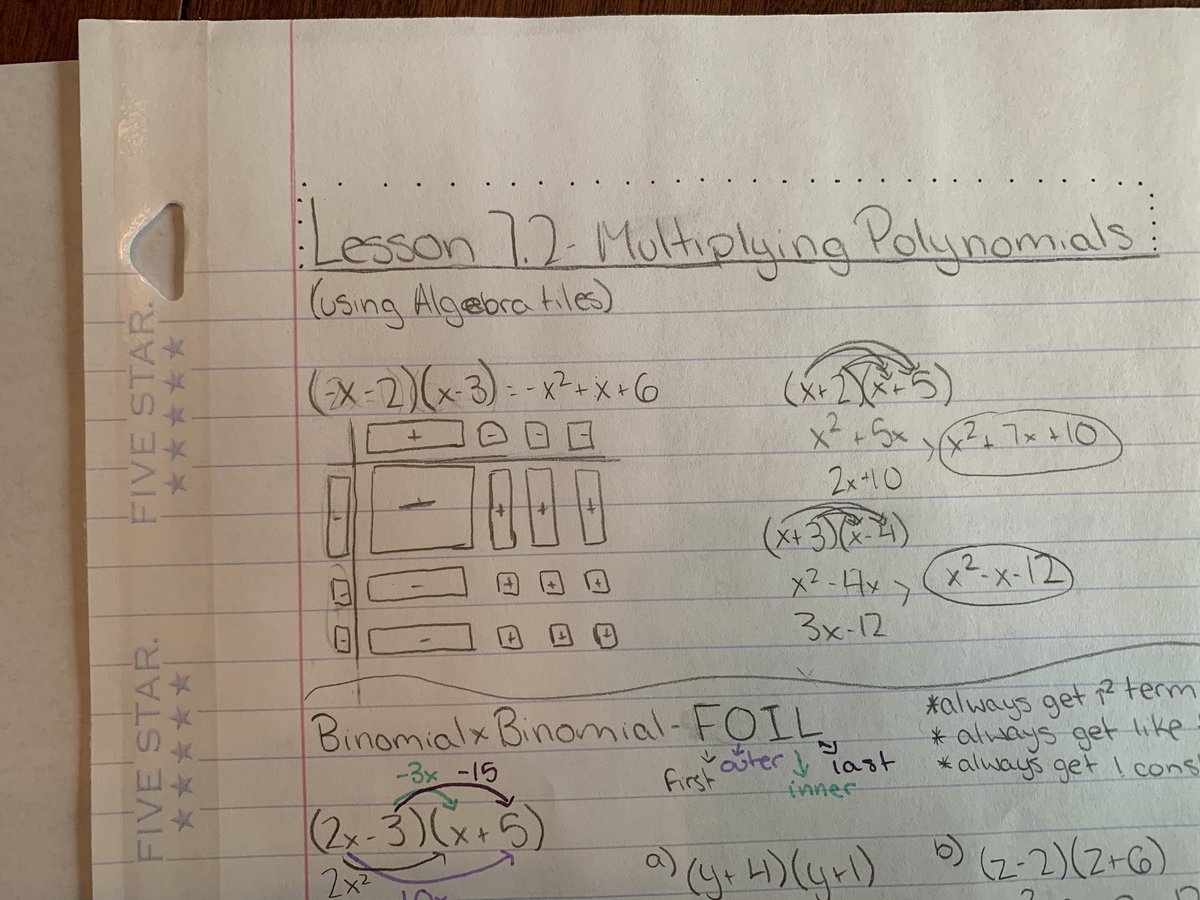 pamela_brett's tweet image. Today my 8th grader is validated. The area model is worth learning! Not just another “strategy”...applies in Algebra I! And me...I’m doing the happy dance. #iteachmath #beyondalgorithms