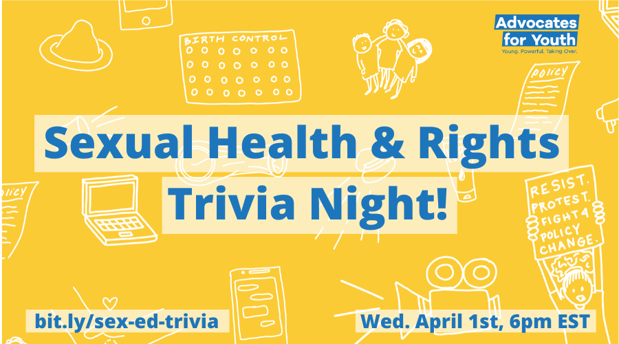 AdvocatesTweets's tweet photo. 💡Think you know it all, from birds &amp; bees to IUDs? Prove it!  We're hosting a free trivia night this Wednesday, and winners could get up to $100!  

✍️RSVP here: https://t.co/45WPU92IXN

(🃏Yes we know it's #AprilFoolsDay but this is not a joke...tho it will be funny) https://t.co/1qA2tUWbKh