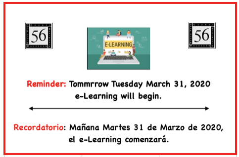 e-Learning will begin tomorrow. #d56achieves #elearning