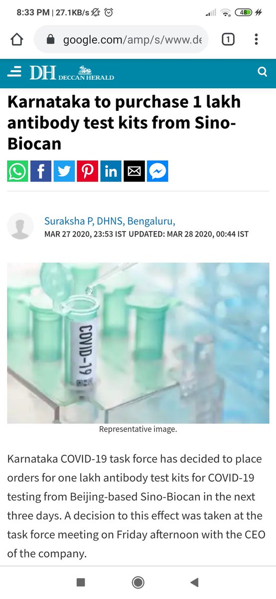 Thus we must realise that India is not Korea, we did not prepare ourselves unlike them for this outbreak, so if we want to flatten the curve we need to test more number of cases and for that antibody testing kits can be use along with RT PCR for contact tracing.