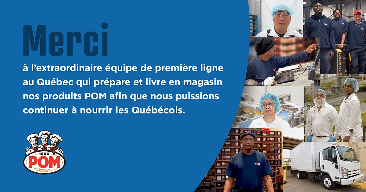 PainPomOfficiel's tweet photo. Merci! #pom #alimentsqc #COVID19 https://t.co/Zkrx5otm8d