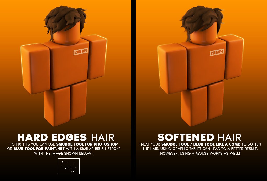 Vito On Twitter Heyya Another Orange Guide A Quick And Easy Method On How To Soften Your Roblox Hair For Gfx Also Happy 150 Followers Thank You All For The Overwhelming Support - xphantom1 on twitter roblox rocitizens i have a villa