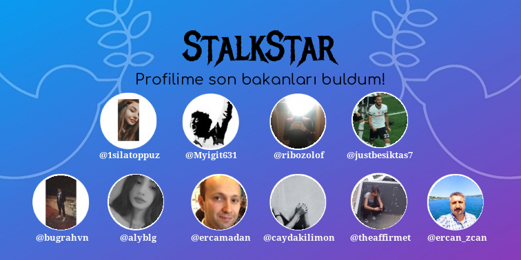 İşte profilime bakanlar
via stalkstar.com/?isiksacan