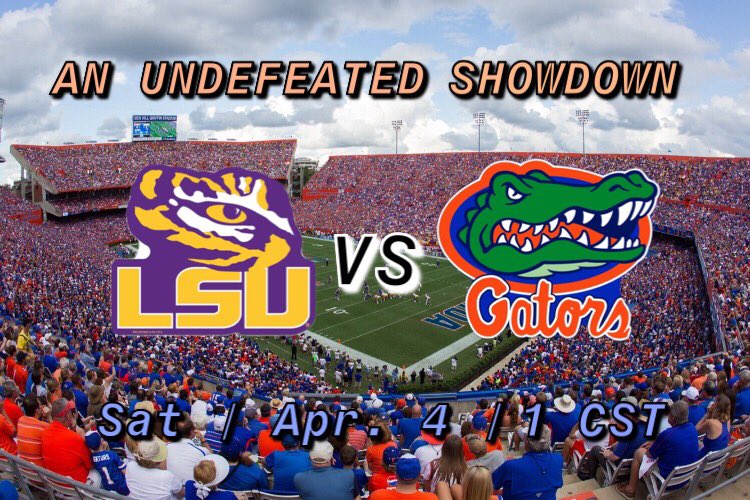 CFSLflorida's tweet photo. A Showdown in the Swamp!!! Two undefeated SEC teams show up...but one will be heading back home with its first L of the season! #Gatornation #chompchomp https://t.co/3iI2MgKcvW