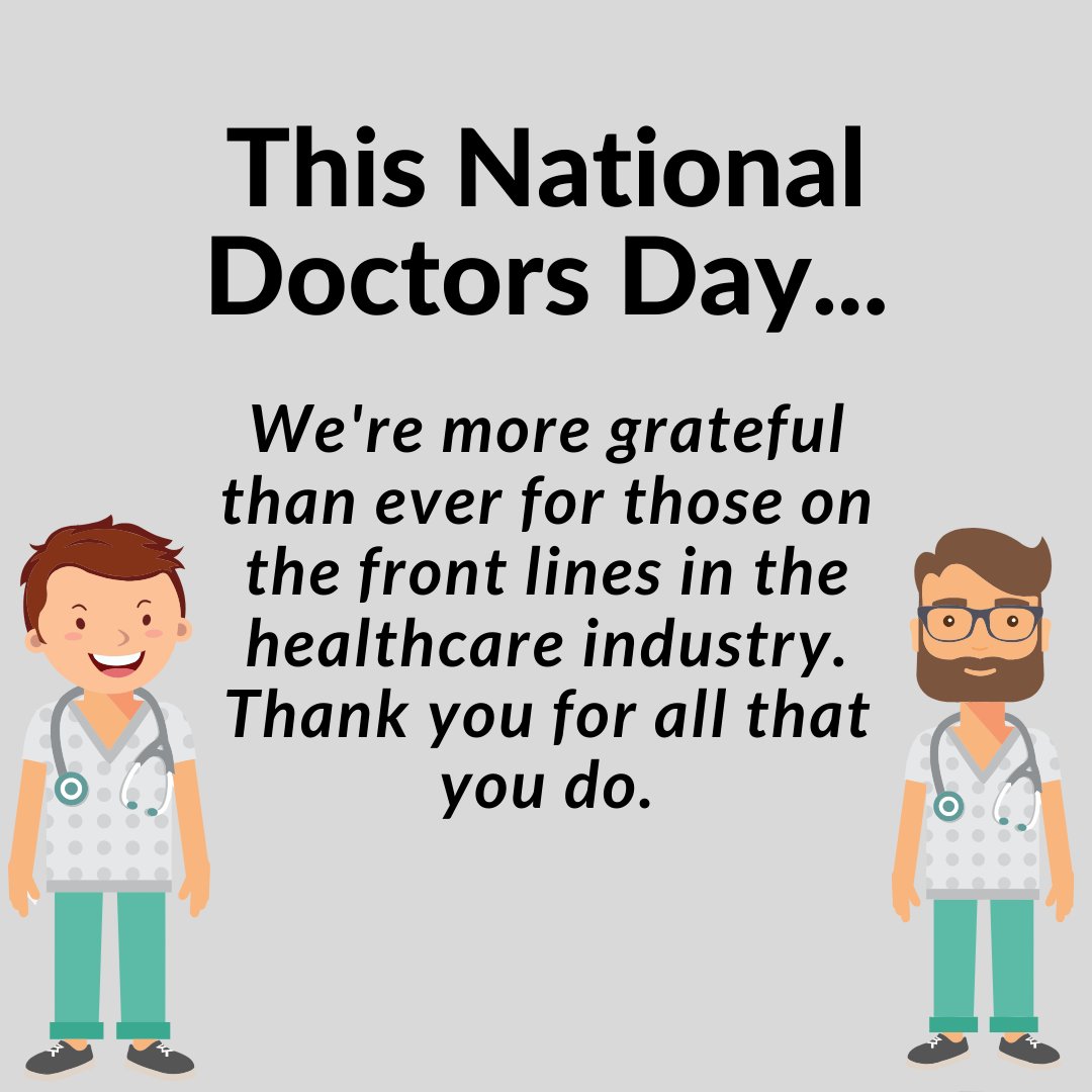 Happy #NationalDoctorsDay! We are so grateful for our doctors, nurses and other #healthcare providers who are on the front lines protecting and caring for all of us during this time. Visit 1dental.com/telemedicine/ to learn how you can get #telemedicine free with your dental plan!