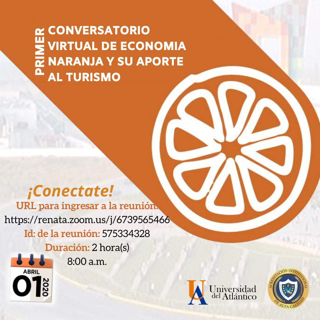 Te invitamos al primer conversatorio virtual de economía naranja y su aporte al turismo que se realizará este 1 de abril de 2020. En esta época de cuarentena que nos encontramos en casa por proteger nuestra vida, muchas personas tienen exceso de tiempo y pocas ideas por hacer.