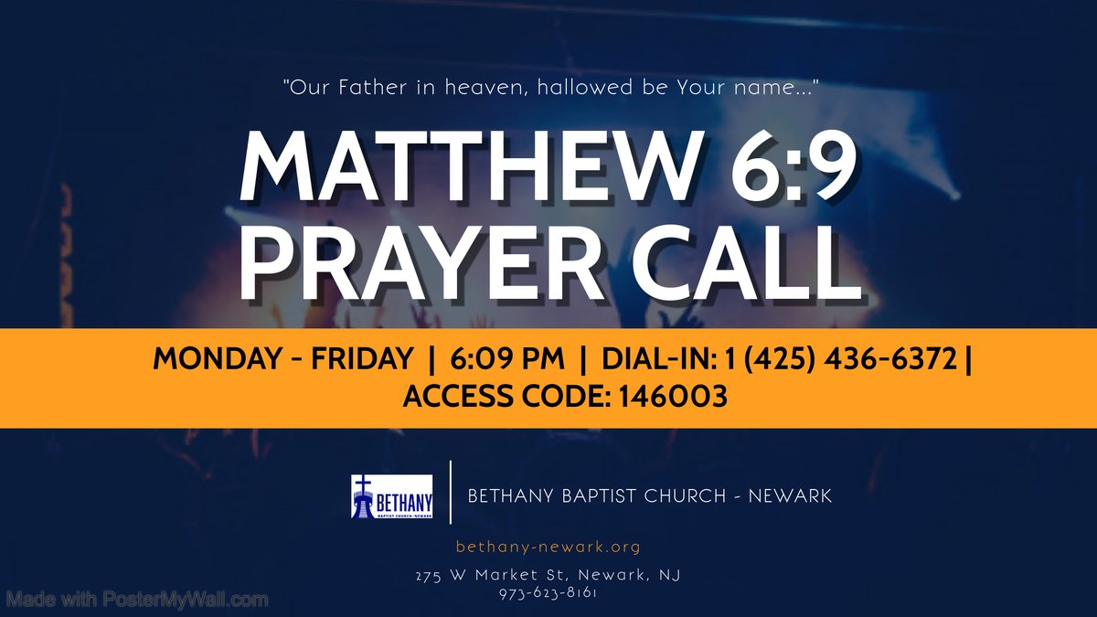 Join us this evening at 6:09 p.m. for the first of our weeknight prayer calls. Dial the NEW NUMBER: 425-436-6372 and enter the ACCESS CODE: 146003. We hope to pray with you soon!