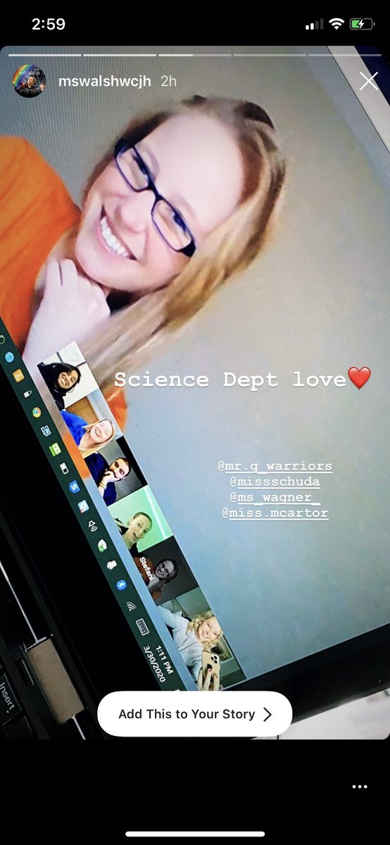 MsWagnerWC's tweet photo. Science department meeting looks a little different this morning #warriorconnection #d15learns #proudtobe15 https://t.co/1MJMf5K9ve