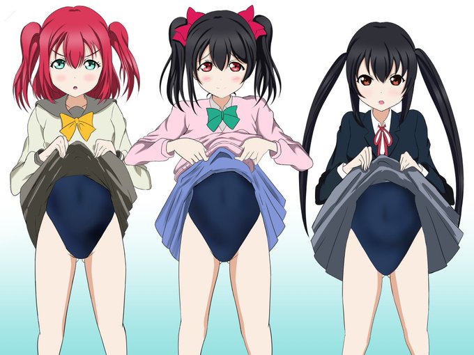 競泳水着ツインテール三連星
#競泳スク水ラブライブ
#中野梓 