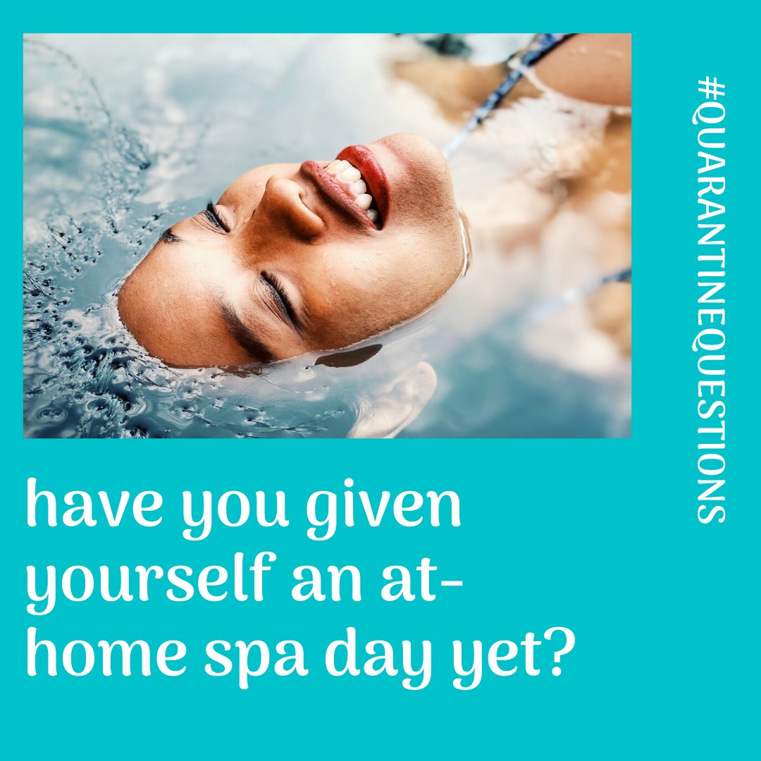 mylifewell_'s tweet image. Here's how to do a stay-at-home spa day: Run a bath, grab your favorite Epsom salts, light a candle, and do a face mask. #instantrelaxation #SelfIsolationHacks
