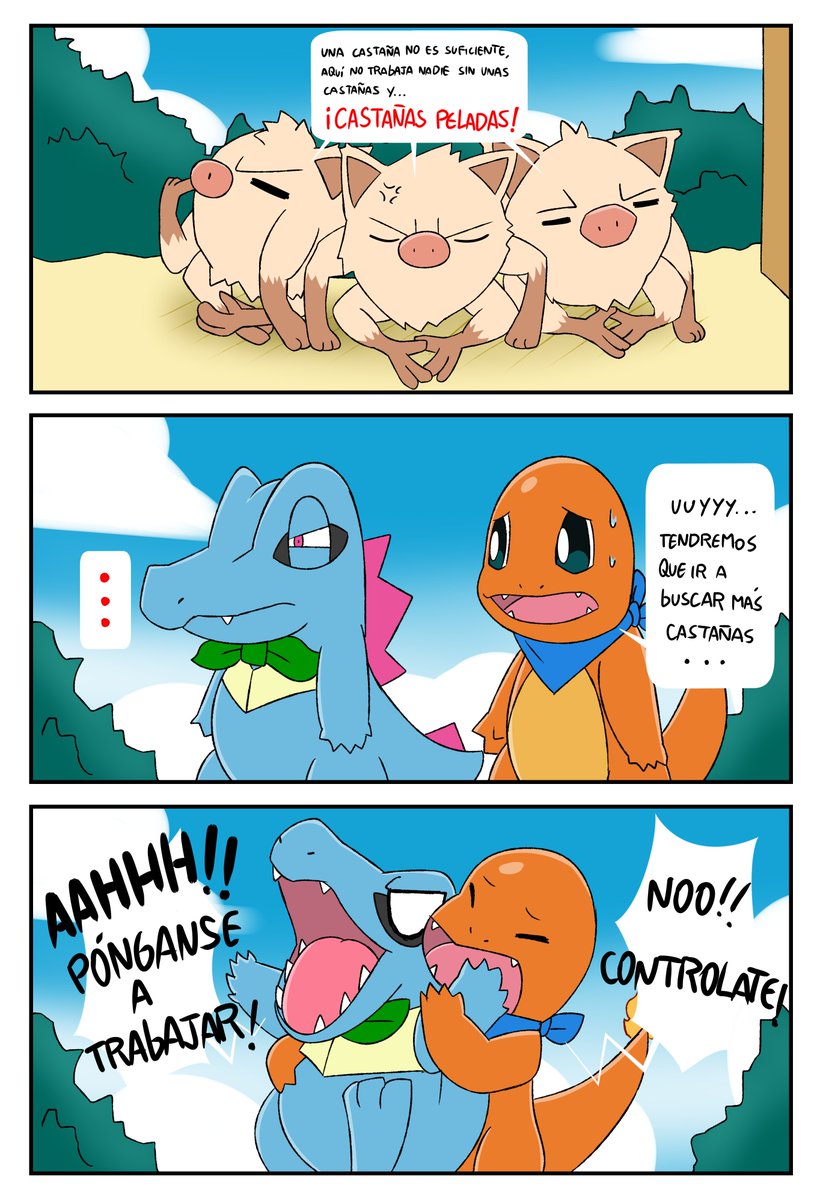 🇨🇱Anzzu on X: When they asked for more chestnuts I thought ... That was  not part of the deal! #mankey #totodile #charmander  #PokemonMysteryDungeonDX #chestnut t.co52NkoL2ii3  X
