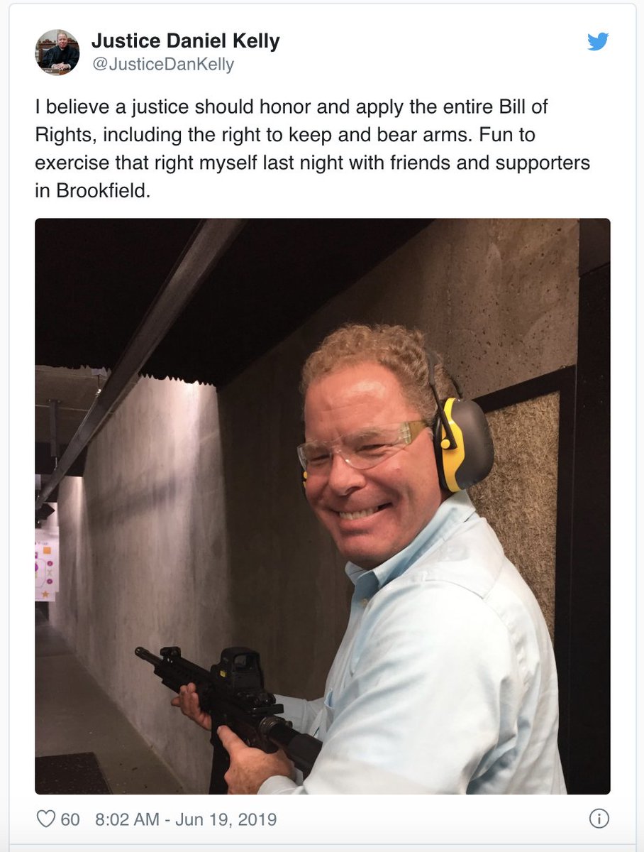 Ruling for the interests of his campaign donors, such as big oil companies seeking to avoid accountability for oil spills in Wisconsin? Check. Holding fundraisers at gun ranges the day after Milwaukee's mass shooting? Check. Backed by Koch network? Duh.