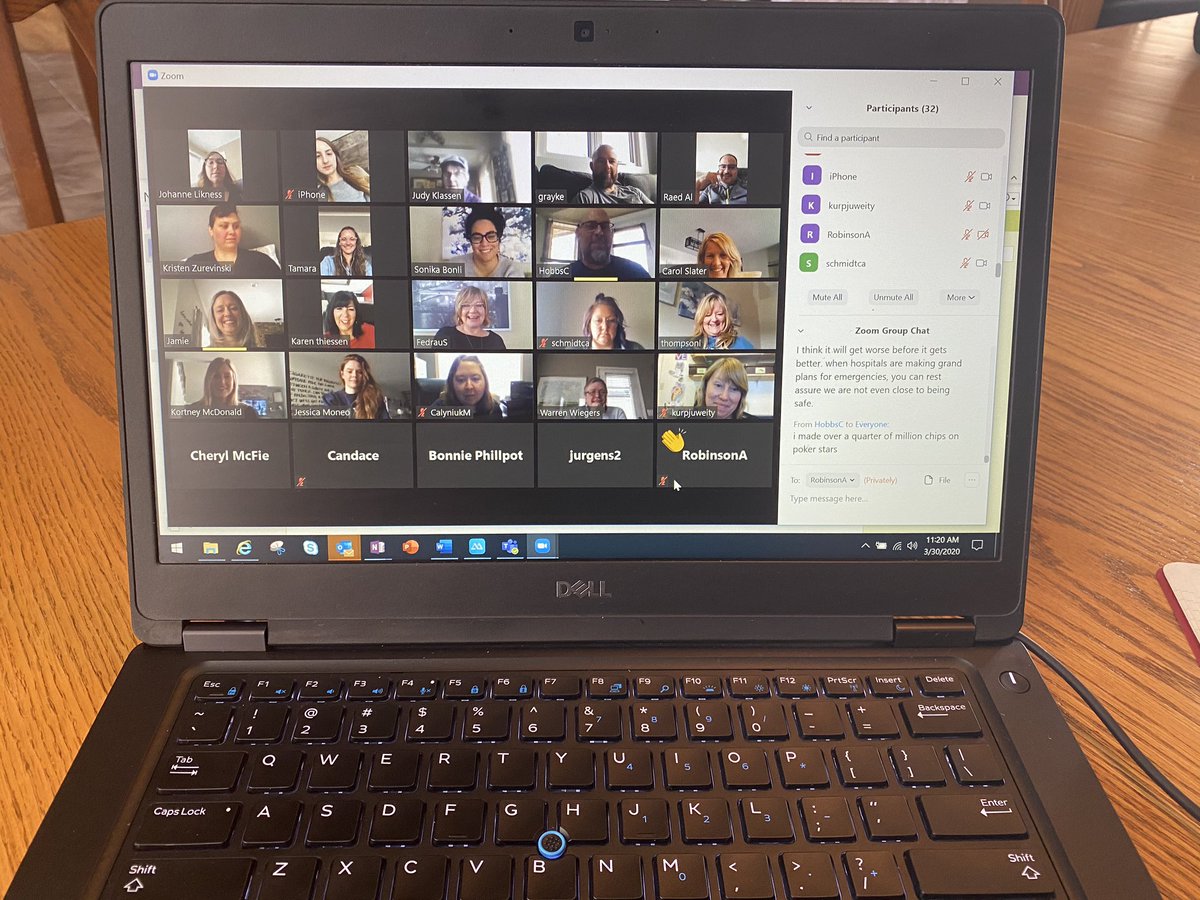 The WP Bate staff connected via Zoom this morning. Staff are excited to re-connect with our school families and share the learning plan moving forward. <a href="/StoonPubSchools/">Saskatoon Public Schools</a> #spslearn #KnownValuedBelievedIn
