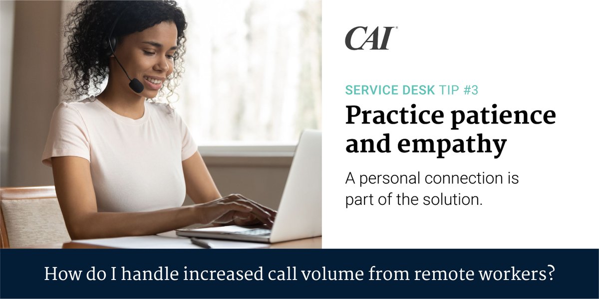 CAI_Insights's tweet photo. Remember, we are all in this together. A quick resolution and a friendly voice can go a long way. #CAIServiceDesk #CrazyAboutEfficiency #HappyAndHealthy #CAIShiftLeft https://t.co/R6zRc1wAaF https://t.co/awMl13yKCX