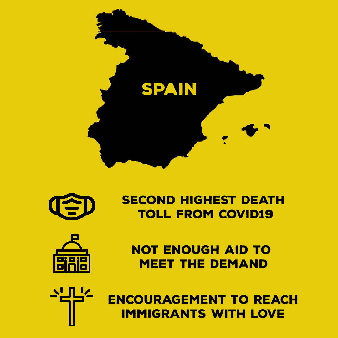 SendRedeemer's tweet photo. Please join us in praying for Spain in the following ways:

1. For God to strengthen Spain's healthcare workers
2. For immigrant populations to be well cared for by the government
3. That the Spanish Church would boldly proclaim the Gospel of Peace during uncertain times https://t.co/bvC4Bzh2Th