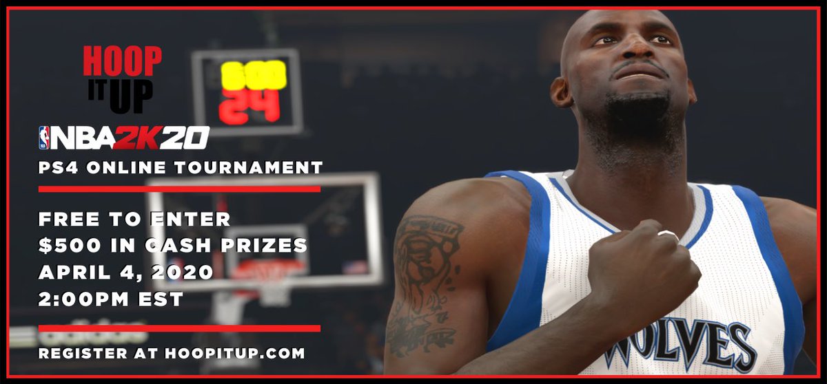 Enter our NBA2K20 PS4 tournament.  Free to sign up! $500 in cash prizes.  Register at hoopitup.com
