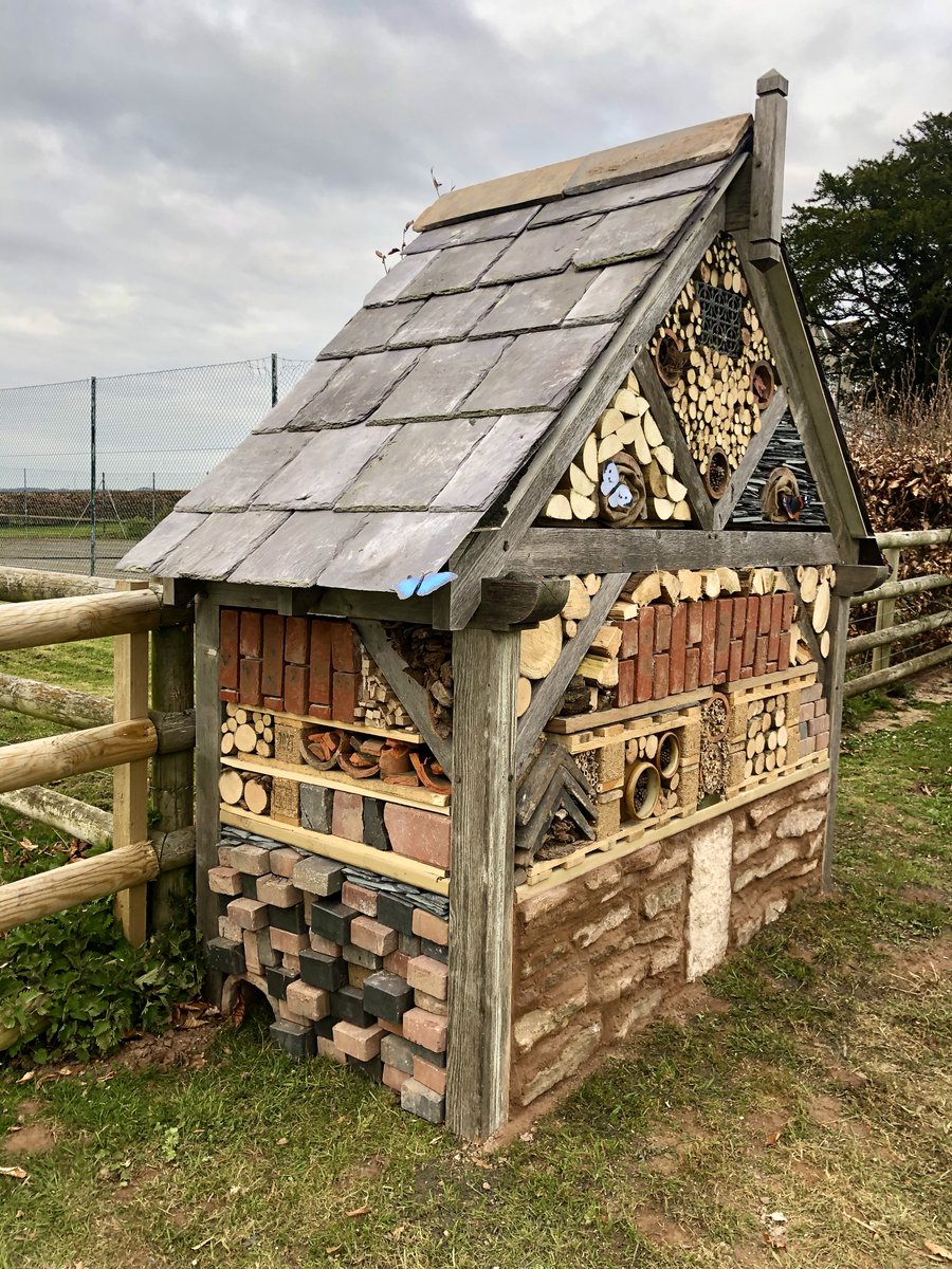 Bugingham Palace complete, a really enjoyable weekend family project reusing all kinds of things found around the farm for hopefully the benefits of insects.