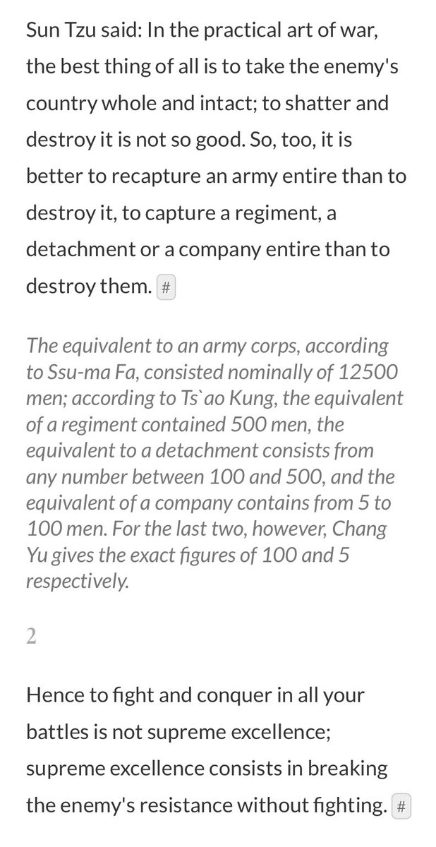 “Hence to fight and conquer in all your battles is not supreme excellence; supreme excellence consists in breaking the enemy's resistance without fighting.” —Sun Tzu, Art of War.How? Endless methods...