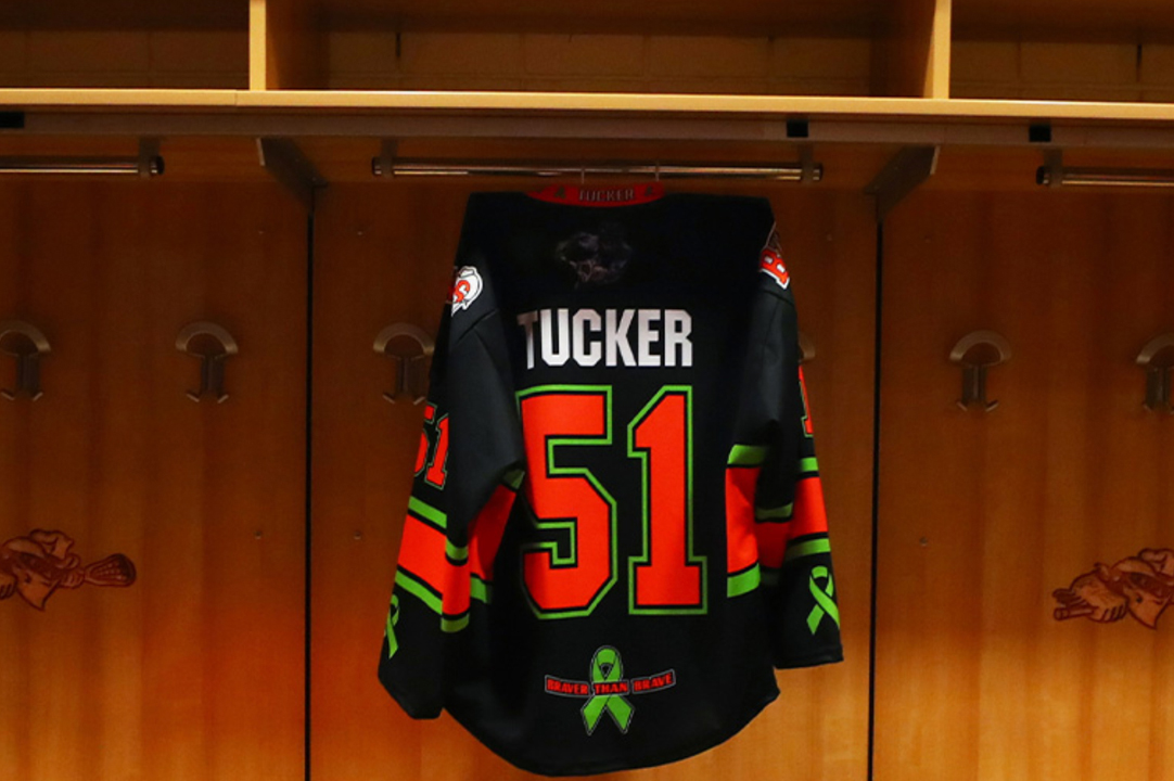 USALMag's tweet photo. Each year, Dyson Williams and Zachary Toll design the uniforms for Tucker Out Lymphoma night, one of the staple @NLL events each season honoring Williams' younger brother, Tucker, who died in 2014 of Lymphoma.

By Nelson Rice: https://t.co/suvdXM1VSg https://t.co/sBZ154nEF6