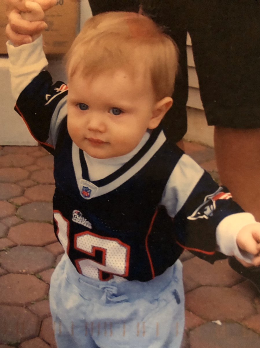 Vicki66464732's tweet image. @TomBrady @Patriots My son turns 15 this month, has never had any other QB play for NE in his entire life. All 3 of my kids have worn this same jersey. Thank you Tom!❤️💙#stillindenial #TB12forever #spoiledgeneration