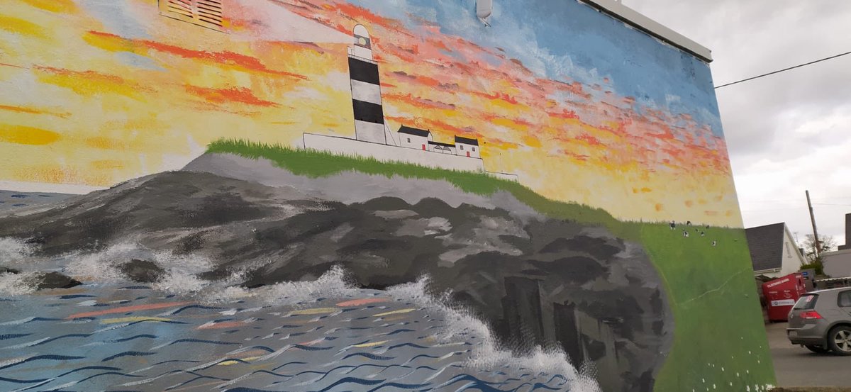 hooklighthouse's tweet photo. So... what do you do with #Covid19 downtime? Well we closed on March13th &amp; two of our current team members and one of our former teammates created this stunning mural at the Children’s playground in Fethard
Thank you Sean,Kate &amp; Gillian #hooklighthouse #wexford #COVID2019IRELAND https://t.co/a3IZwVRReW