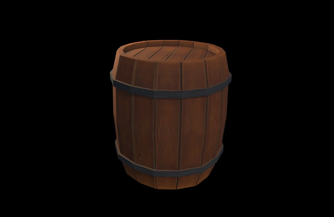 Broken_Knights's tweet photo. Took a quick break from Sumo Showdown to practice modeling and texturing.  I created this stylized barrel model today! #Blender3D #gamedev #unity3d https://t.co/KZOSLIbJIn