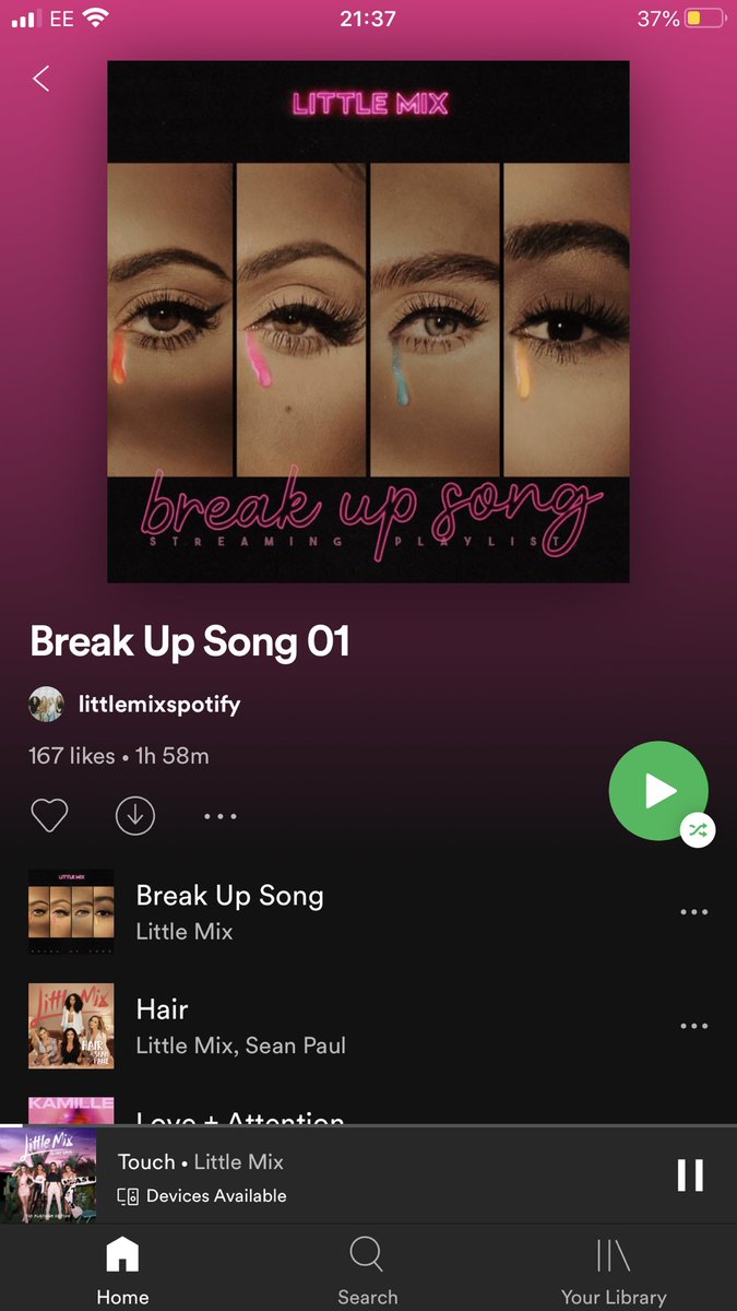 Anger Om indstilling Forvirre Little Mix Spotify on Twitter: "I've left my Phone Streaming all day while  I've been busy using this Playlist⏭https://t.co/fWmg217cym Also changing to  Hot Hits UK Playlist every few hours and “This is