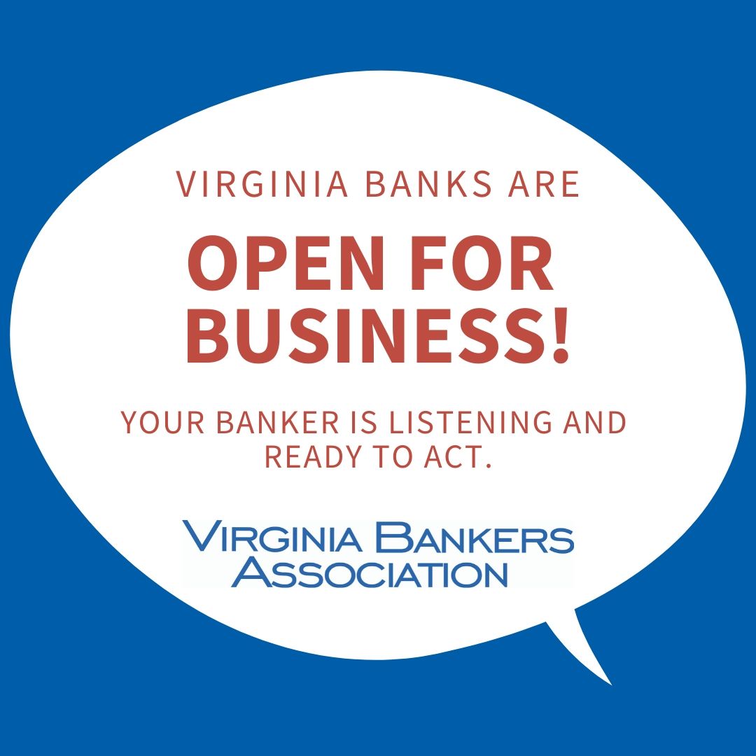 vabankers's tweet image. Customers should contact their banker to talk about how COVID-19 is affecting them, and how the bank can assist. The Virginia banking industry is strong and ready to help. Read more about banking during the pandemic: bit.ly/2xCGwfe
