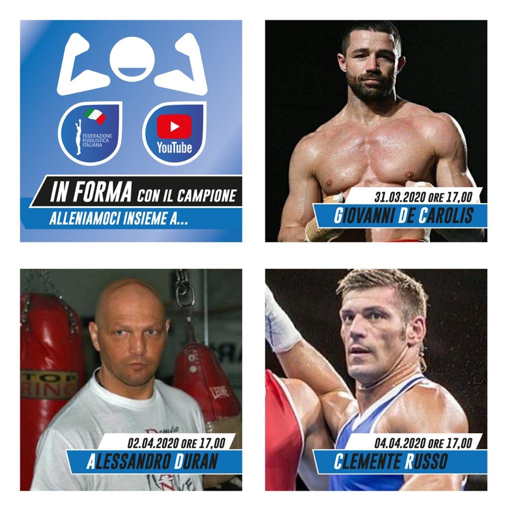 FPIBoxe's tweet photo. ๐ฅ๐๐ปโโ๏ธ io resto #InformaConlaBoxe
โก๏ธ Allenati con i Campioni ๐๐ปโโ๏ธ๐ฅ๐ฎ๐น
โก๏ธ Prossimi workout ๐๐ปโโ๏ธ๐ฅ Su Canale YouTube #FPIofficialChannel
๐31/3 h 17 @decarolisboxe
๐ 2/4 h 17 Maestro Duran
๐ 4/4 h 17 @ClementeRusso
#distantimauniti @SportGoverno @Coninews
https://t.co/n7gXPmzMjB https://t.co/38OlMkBse8