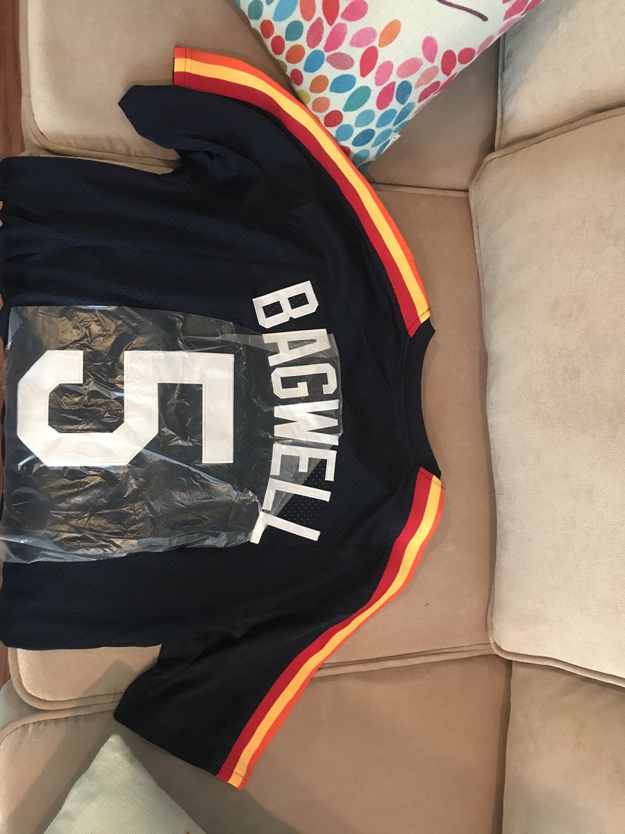 caserock4's tweet photo. @WFANTrades Nonsense, check out my custom Astros jerseys from China!  Unfortunately everyone on my team was not named Bagwell.  Sidenote: any Astros fans out there looking for a retro Bagwell Jersey? https://t.co/w4INIPfPOG