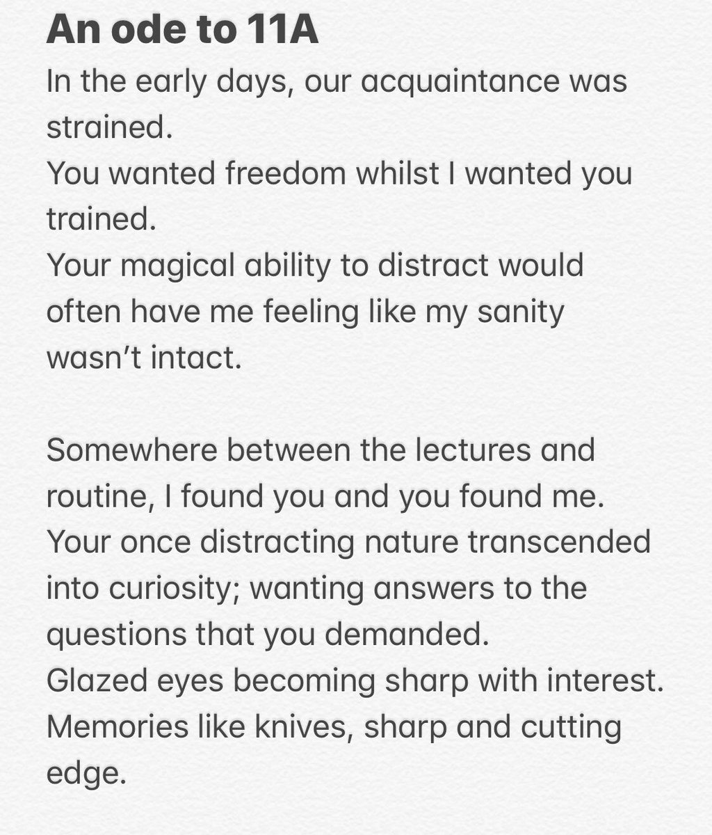 MissSnowden1's tweet photo. To my Year 11: for all the things I wish I had said; I wish they had heard and for all the things they taught me. #Year11 #teachingtheteacher #proudteacher #poetry #ode #teacherpoem https://t.co/KpQfmWv3Vy