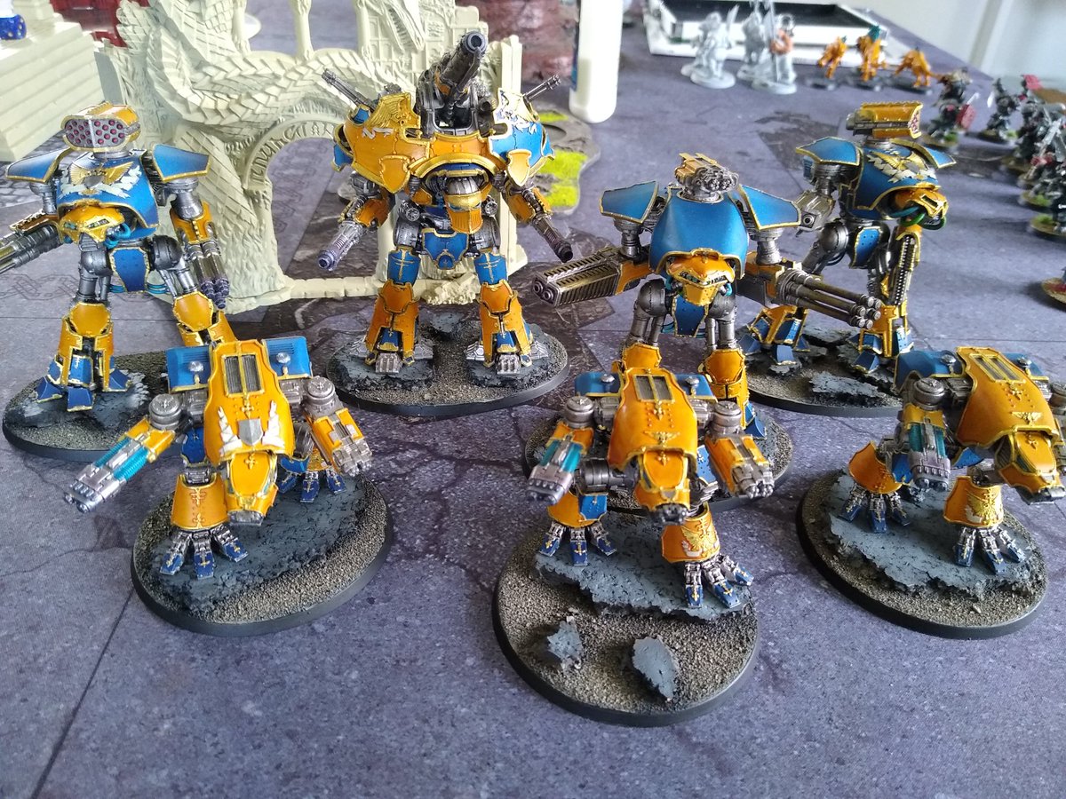 HoergerEric's tweet photo. Knocked out some legio #astorum titans as part of social distancing projects. #isolationarmy inspired by @tzeentchmike https://t.co/OwhWVkJYaI