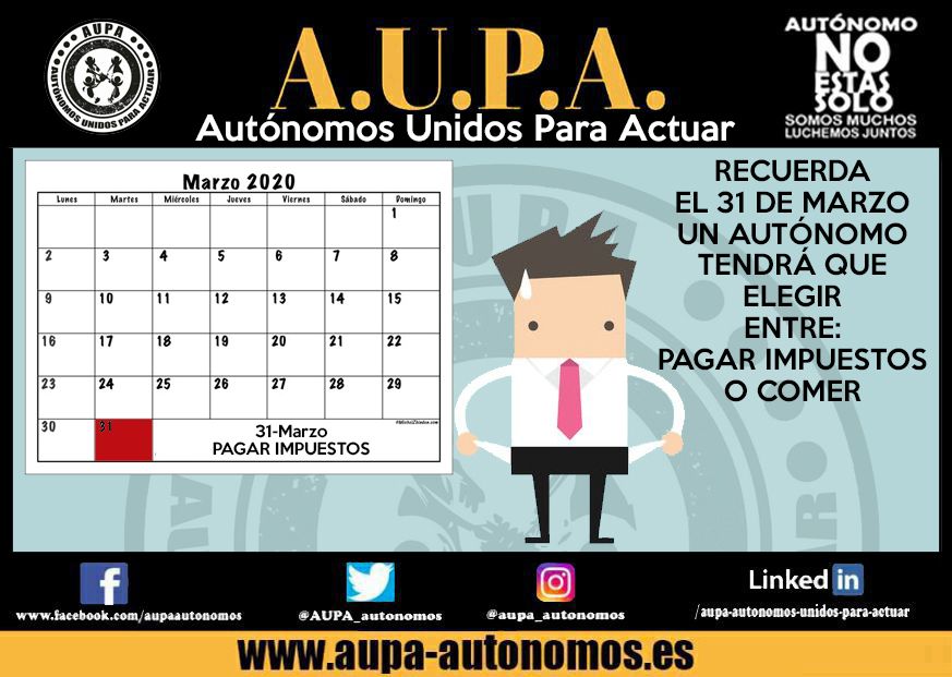 AUPA_Autonomos's tweet image. Se dice que los autónomos podemos con todo, que nunca enfermamos...
Pues no!.

Le hemos pedido al gobierno durante 15 días que nos ayude. No nos han escuchado. Cuando todo esto termine, tendrán que vernos, unidos, por las calles otra vez.
 
#yosoyAUPA #COVID19 #cuarentena #Juntos