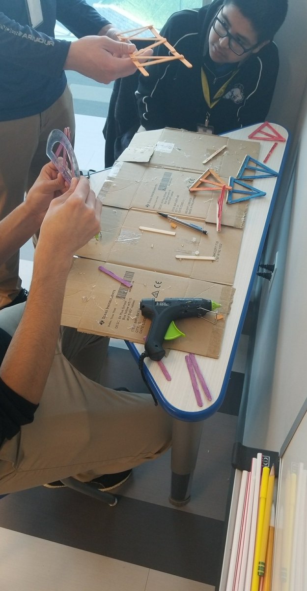 InRozLand's tweet photo. Thinking about the last week I saw my Ss &amp; their collaborative projects about applying triangle congruence theorems to create truss bridges. Proud of the accuracy and precision executed in each creation. Thanks to my colleagues for the supplies and ideas. Video below ÷] @DcLstem https://t.co/s2q6PfXD8m