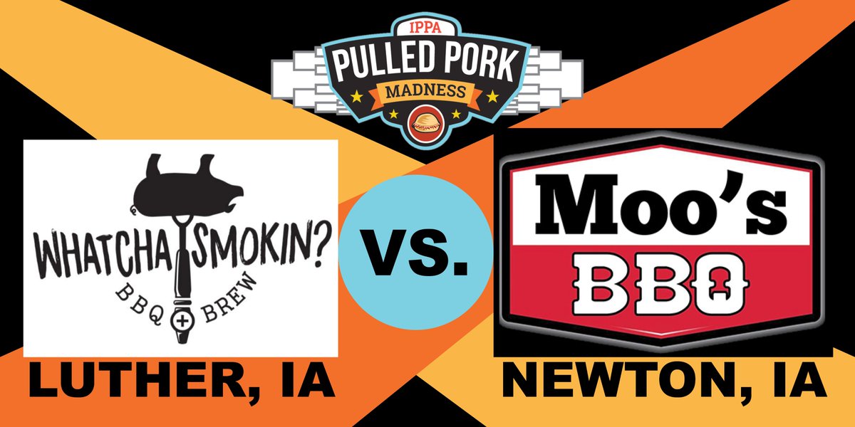 IowaPork's tweet photo. 🔥#PulledPorkMadness CHAMPIONSHIP ROUND!🔥
Whatcha Smokin? VS. Moo's (2018 winner)!!!

Voting closes at 11:45 p.m. Thursday: https://t.co/RfnvYH0spM

#IowaPork #eatlocal #barbecue #bbq #BBQuarantine https://t.co/2jhuqvkSbp