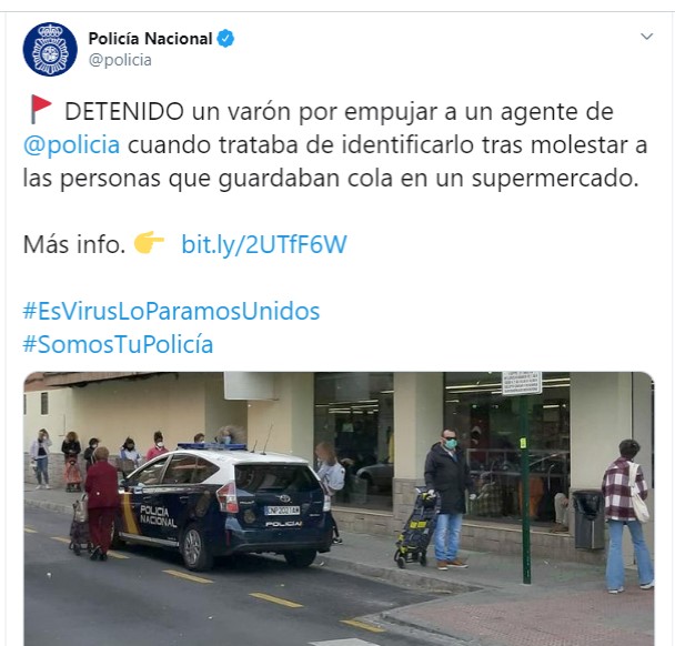 policia's tweet photo. 📢Aquí puedes comparar el tuit AUTÉNTICO y el FALSO.

@policia no ha publicado esa información sobre #Houseparty #NOPiques

Acude SIEMPRE a las FUENTES OFICIALES y no compartas mensajes no contrastados https://t.co/7tGiBBFTbD